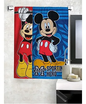 Athom Trendz Disney Mickey Mouse Bath Towel Pack of 2 - Red Indigo