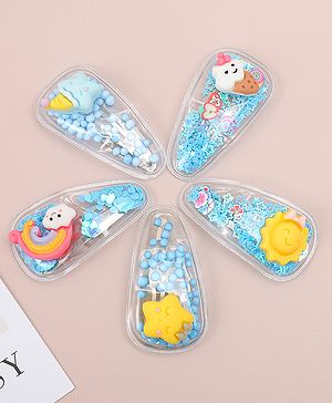Babyhug Free Size  Snap Clips with  Applique Pack of 5 - Multicolor