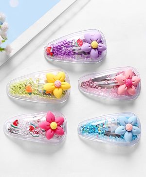 Babyhug Free Size  Snap Clips with Applique Pack of 5 - Multicolor