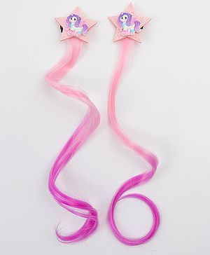 Babyhug Star Applique Hair Clip Extension Pack of 2 - Purple