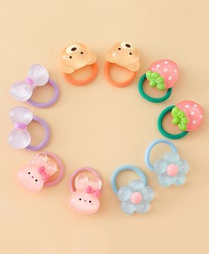 Babyhug Hair Rubber Bands Pack of 5 Free Size - Multicolor