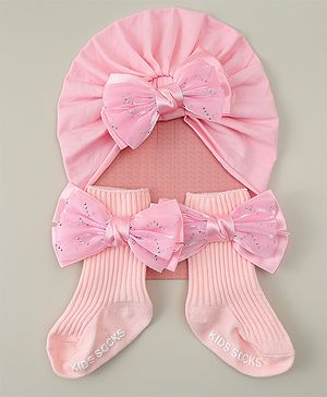 Bonfino Hair Accessories Combo Set Free size - Pink