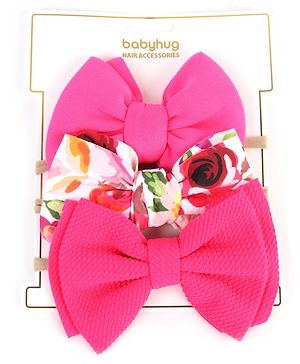 Babyhug Headbands Pack Of 3 - Red & White