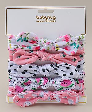 Babyhug Headbands Pack Of 5 - Multicolour