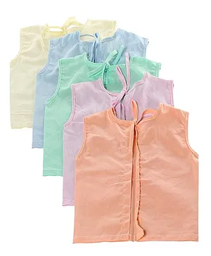 Tinycare Sleeveless Vests Set of 5 - Multicolour