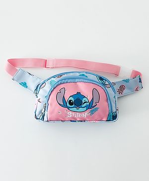 Babyhug Sling Bag With Lilo & Stitch Graphics - Pink & Blue