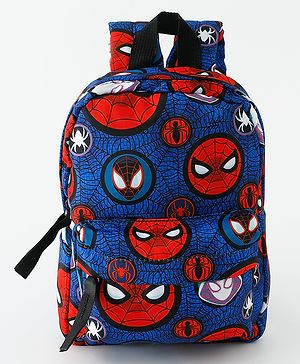 Babyhug Fashion Backpacks With Spider Man Print - Navy Blue