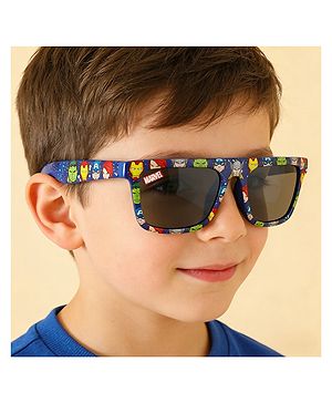 Pine Kids Marvel Sunglasses With Avengers Print - Blue