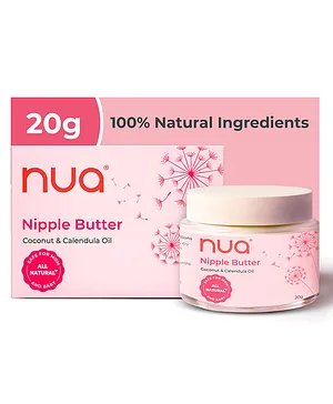 Nua Nipple Butter Restores Softness
                              & Eases Soreness During Breastfeeding
                              Hydrates Dry & Cracked Nipples - 20 g