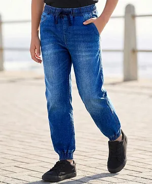 Pine Kids Denim Woven Full Length
                              Washed Jeans - Blue