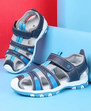 Cute Walk by Babyhug Velcro Closure Sandals -
                      Navy Blue