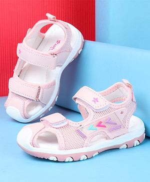 Cute Walk by Babyhug Velcro Closure Sandals with 3D Applique - Pink
