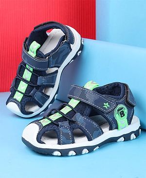 Cute Walk by Babyhug Sandals With Velcro & Closure Camouflage Print - Blue