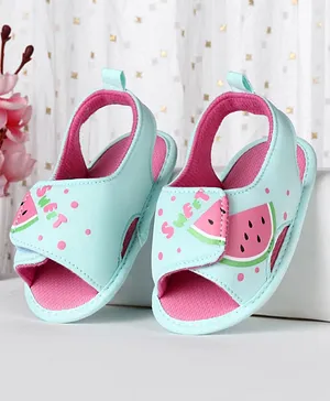 Cute Walk by Babyhug Booties With Mermaid
                      Design - Blue