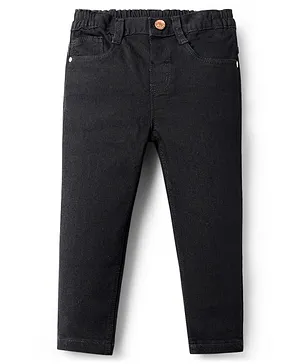 Babyhug Denim Full Length Washed
                              Jeans With Stretch - Black