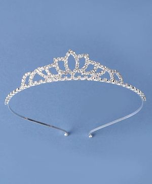 Babyhug Silver Plated Tiara Hairband - Silver