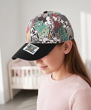 Babyhug Disney Summer Cap with Mickey Mouse Print Multicolor - Diameter 16 cm