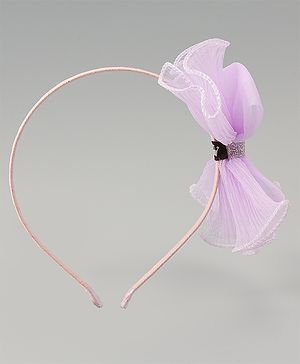 Babyhug Hair Band With Bow Applique - Purple