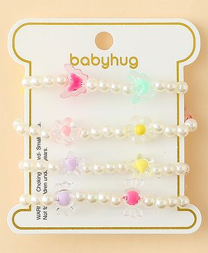 Babyhug Bracelets Free Size Pack of 4 - Multicolor