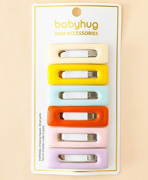 Babyhug Snap Clips Pack of 6 - Multicolor