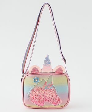 Babyhug Sling Bag with Unicorn Design - Multicolor