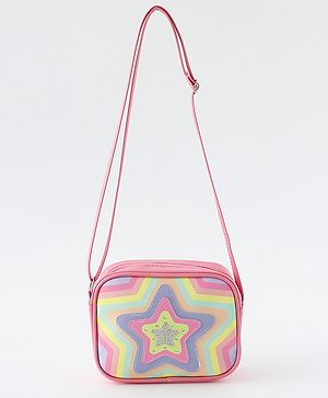 Pine Kids Free Size Sling Bag With Star Design - Multicolour