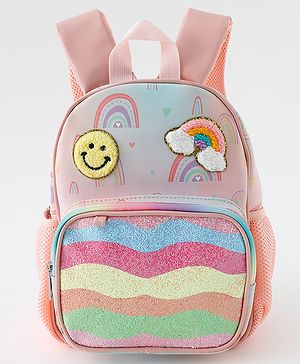 Babyhug Free Size Fashion Backpacks With Rainbow Design & Applique - Multicolour