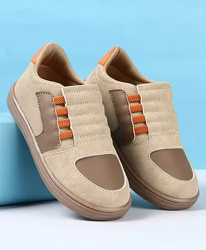 Babyoye Slip On Solid Casual Shoes - Beige