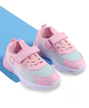 Cute Walk by Babyhug Velcro Closure Sneakers with Animal Applique - Pink