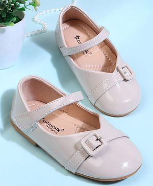 Cute Walk by Babyhug Velcro Closure Solid Ballerina - Beige