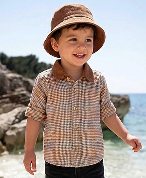 Babyhug Cotton Woven Full Sleeves Checkered Shirt - Multicolour