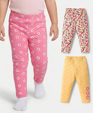Babyhug Cotton Lycra Knit Full Length
                              Leggings With Floral & Polka Dot Print
                              Pack of 3 - Multicolor