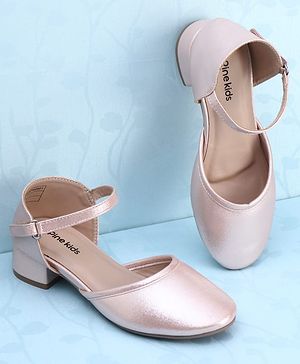 Pine Kids Velcro Closure Solid Colour Ballerinas - Pink