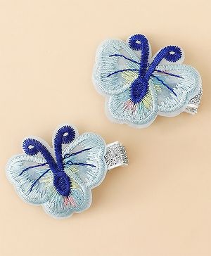 Babyhug Butterfly Clips Free Size Pack of 2 - Blue