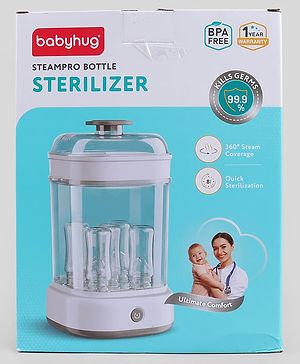 Babyhug SteamPro Electric Sterilizer | Fits 5 Bottles | Fast & Hygienic Sterilization for Baby Essentials