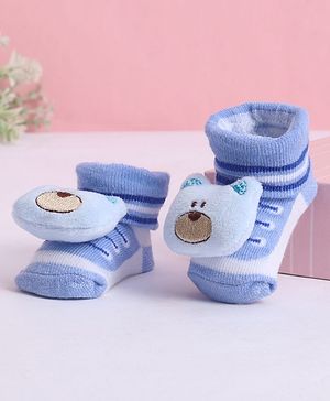 Cute Walk by Babyhug Socks With Animal Applique - Blue