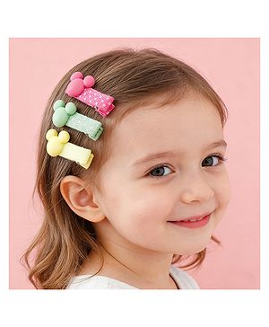 Babyhug Disney Free Size Hair Clips Pack of 6 - Multicolor