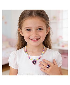Babyhug Disney Free Size Jewellery Set With Minnie Mouse Print - Multicolor
