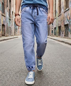 Pine Kids Denim Woven Full Length Jeans - Light Blue