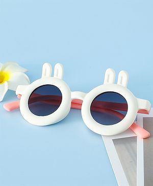 Babyhug Sunglasses With Bunny Applique - White & Pink