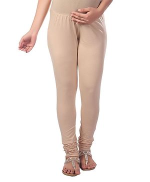 Kriti Knit Churidar With Tummy Hug - Beige