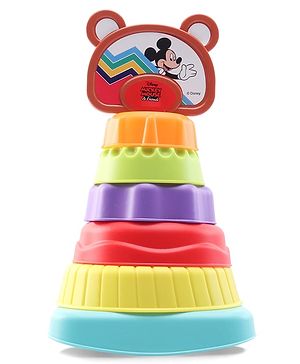 Babyhug Disney Mickey Colorful Stacking Ring Toy| Fun Stacking Rings Toy for Kids| Enhances Hand-Eye Coordination & Cognitive Growth| Engaging Playtime Set| Perfect For Toddler Gifting| BIS Certified