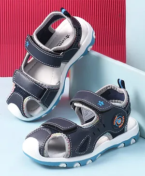 Cute Walk by Babyhug Velcro Closure Sandals -
                      Navy Blue