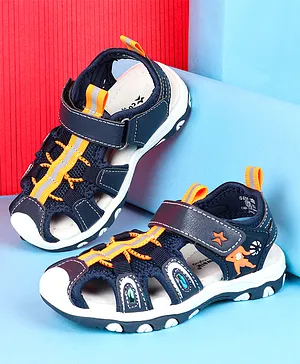 Cute Walk by Babyhug Velcro Closure Solid
                      Sandals - Navy Blue