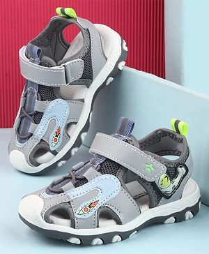 Cute Walk by Babyhug Velcro Closure Sandals - Light Blue