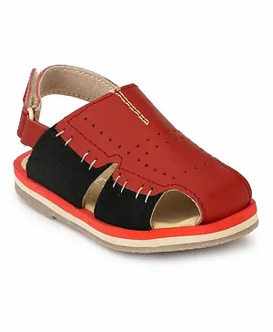 Tuskey Velcro Closure Sandals - Red