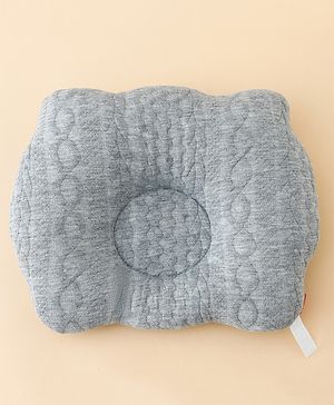 Babyhug Star Shaped Head Shaping Baby Pillow - Grey| Prevents Flat Head Syndrome| Soft & Breathable| Neck & Shoulder Support Pillow| Lightweight & Travel Friendly| 0-6 Months| New Born Gifting Option