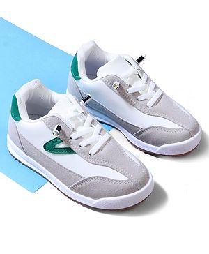 Cute Walk by Babyhug Lace Up Solid Sneaker Shoes - Green
