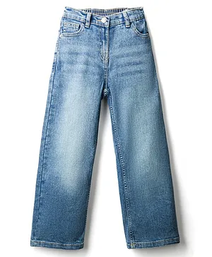 Kookie Kids
                              Full Length Comfort Fit Washed Denim Jeans
                              - Light Blue