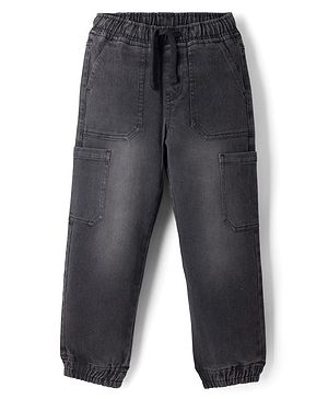 Pine Kids Full Length Solid Color Denim Jeans - Black